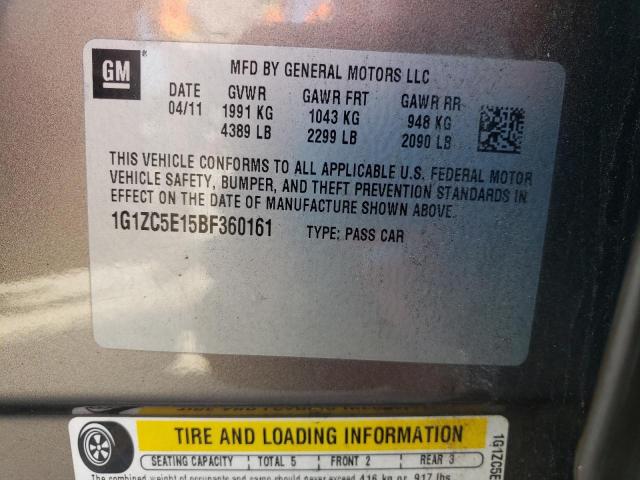 Photo 10 from auction – 2011 CHEVROLET MALIBU 1LT with VIN 1G1ZC5E15BF360161