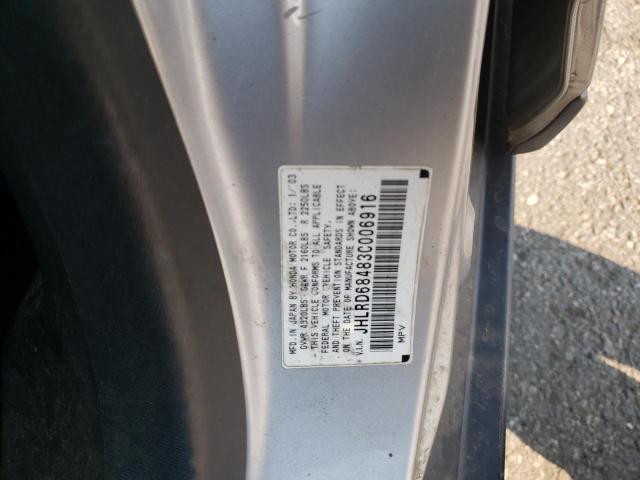Photo 10 from auction – 2003 HONDA CR-V LX with VIN JHLRD68483C006916