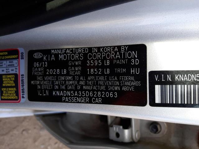 Photo 10 from auction – 2013 KIA RIO EX with VIN KNADN5A35D6282063