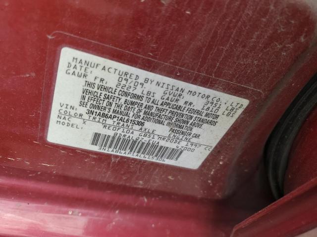 Photo 10 from auction – 2010 NISSAN SENTRA 2.0 with VIN 3N1AB6AP1AL615306