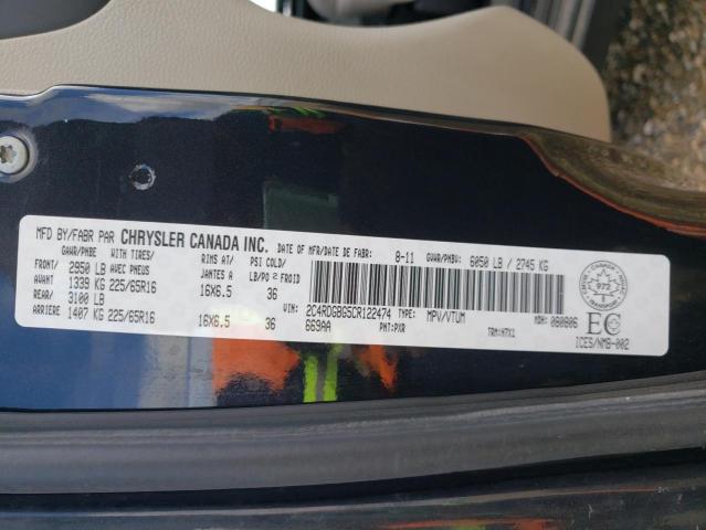 Photo 10 from auction – 2012 DODGE GRAND CARA with VIN 2C4RDGBG5CR122474