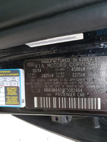 Photo 10 from auction – 2015 KIA OPTIMA HYB with VIN KNAGM4AD4F5082464
