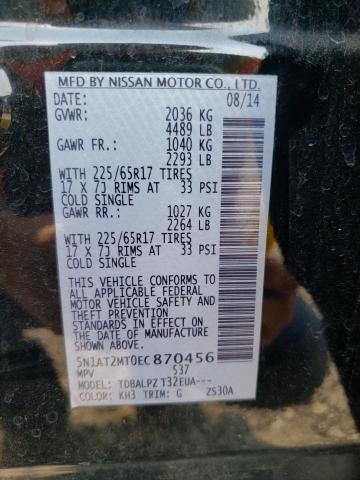 Photo 10 from auction – 2014 NISSAN ROGUE S with VIN 5N1AT2MT0EC870456