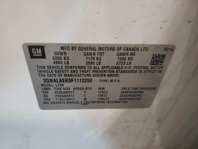 Photo 10 from auction – 2015 CHEVROLET EQUINOX LS with VIN 2GNALAEK8F1112299