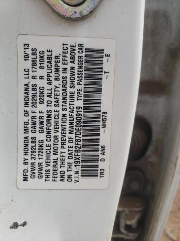 Photo 10 from auction – 2013 HONDA CIVIC EX with VIN 19XFB2F87DE090919