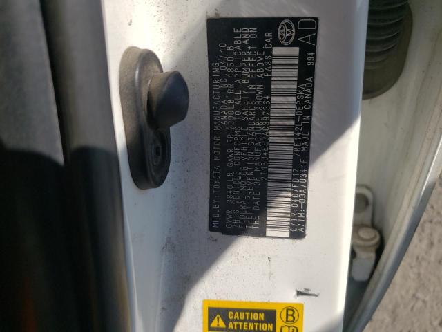 Photo 10 from auction – 2010 TOYOTA COROLLA BA with VIN 2T1BU4EE3AC397364