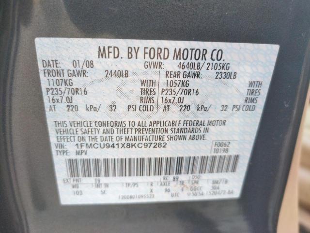Photo 10 from auction – 2008 FORD ESCAPE LIM with VIN 1FMCU941X8KC97282