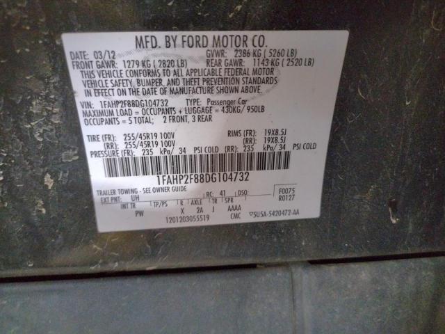 Photo 10 from auction – 2013 FORD TAURUS LIM with VIN 1FAHP2F88DG104732