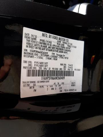 Photo 10 from auction – 2010 FORD FOCUS SE with VIN 1FAHP3FN6AW260409