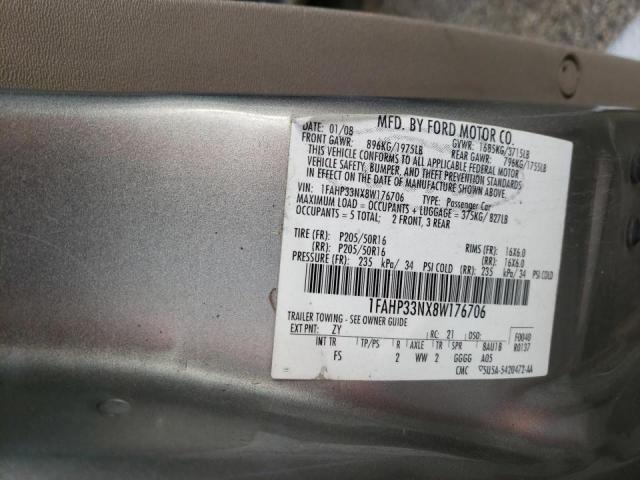 Photo 10 from auction – 2008 FORD FOCUS SE with VIN 1FAHP33NX8W176706