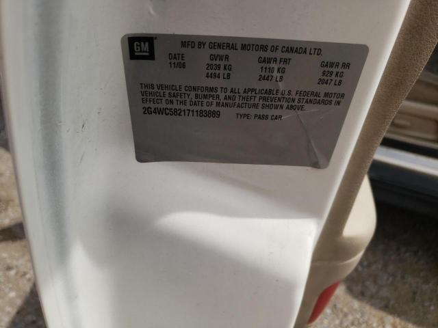 Photo 10 from auction – 2007 BUICK LACROSSE C with VIN 2G4WC582171183889