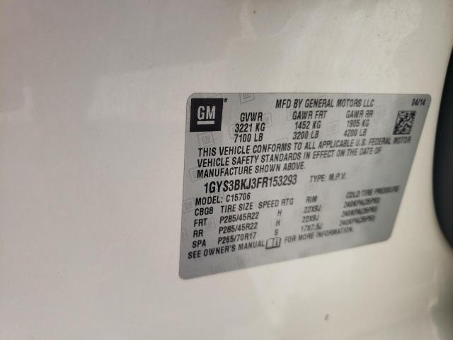 Photo 10 from auction – 2015 CADILLAC ESCALADE L with VIN 1GYS3BKJ3FR153293
