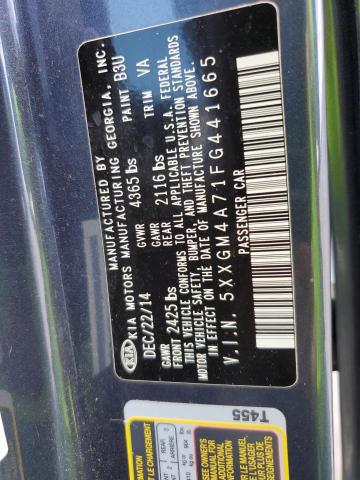 Photo 10 from auction – 2015 KIA OPTIMA LX with VIN 5XXGM4A71FG441665