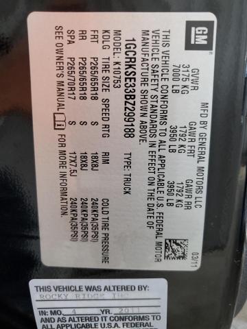 Photo 10 from auction – 2011 CHEVROLET SILVERADO with VIN 1GCRKSE33BZ299188