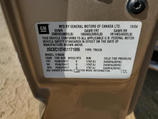 Photo 10 from auction – 2005 CHEVROLET SILVRK1500 with VIN 2GCEC13T451171886