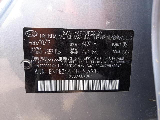Photo 10 from auction – 2017 HYUNDAI SONATA SE with VIN 5NPE24AF1HH559985