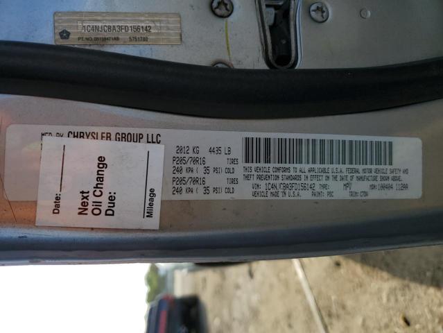 Photo 10 from auction – 2015 JEEP COMPASS SP with VIN 1C4NJCBA3FD156142