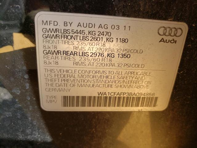 Photo 10 from auction – 2011 AUDI Q5 PREMIUM with VIN WA1CFAFP3BA094856