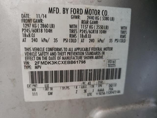 Photo 10 from auction – 2014 FORD EDGE LIMIT with VIN 2FMDK3KCXEBB61798