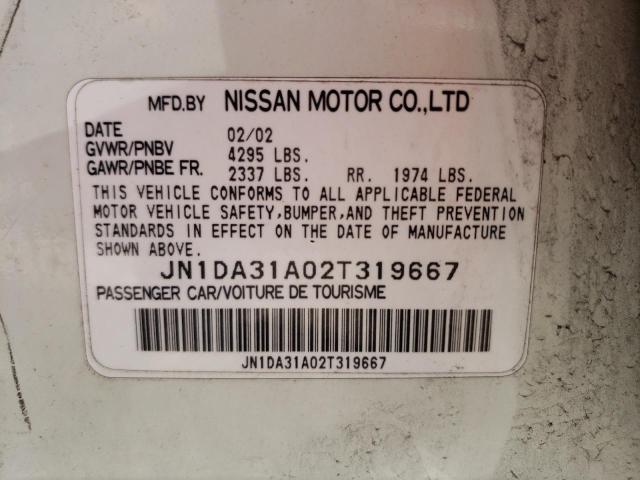 Photo 10 from auction – 2002 NISSAN MAXIMA GLE with VIN JN1DA31A02T319667