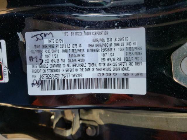 Photo 10 from auction – 2009 MAZDA CX-9 with VIN JM3TB28AX90175277