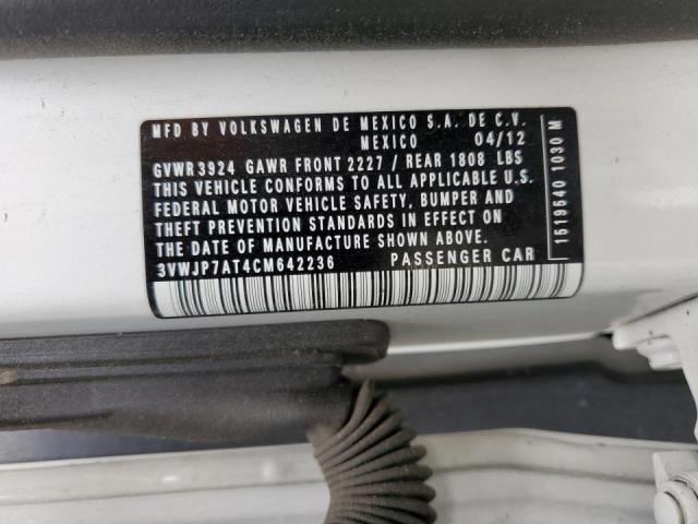 Photo 10 from auction – 2012 VOLKSWAGEN BEETLE with VIN 3VWJP7AT4CM642236