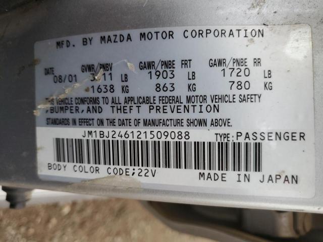 Photo 10 from auction – 2002 MAZDA PROTEGE PR with VIN JM1BJ246121509088