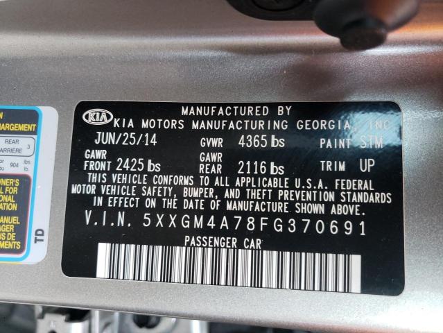 Photo 10 from auction – 2015 KIA OPTIMA LX with VIN 5XXGM4A78FG370691