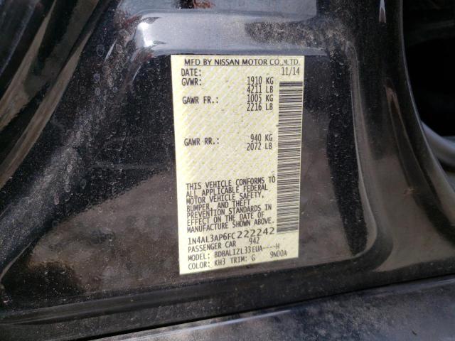 Photo 10 from auction – 2015 NISSAN ALTIMA 2.5 with VIN 1N4AL3AP6FC222242