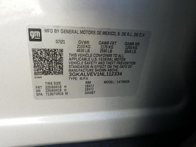 Photo 10 from auction – 2022 GMC TERRAIN SL with VIN 3GKALVEV1NL112334