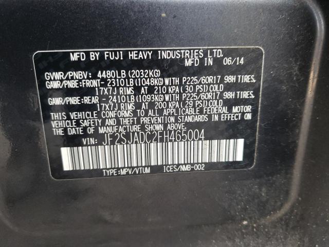 Photo 10 from auction – 2015 SUBARU FORESTER 2 with VIN JF2SJADC2FH465004