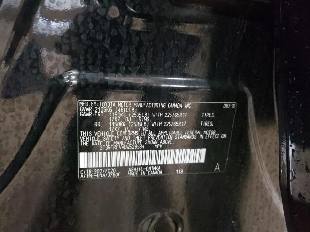Photo 10 from auction – 2016 TOYOTA RAV4 XLE with VIN 2T3RFREV4GW528984