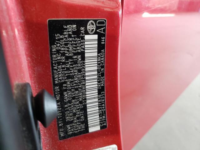 Photo 10 from auction – 2015 TOYOTA COROLLA L with VIN 2T1BURHE8FC399322