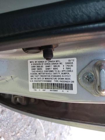 Photo 10 from auction – 2012 HONDA CIVIC LX with VIN 2HGFB2F51CH558492