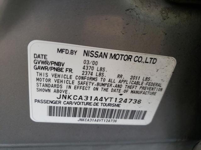 Photo 10 from auction – 2000 INFINITI I30 with VIN JNKCA31A4YT124736