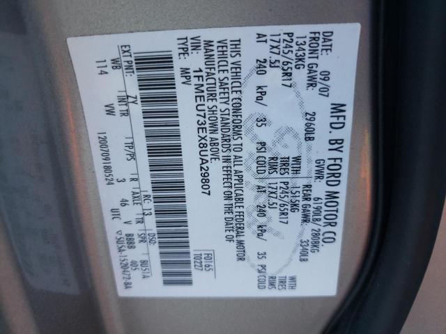 Photo 10 from auction – 2008 FORD EXPLORER X with VIN 1FMEU73EX8UA29807