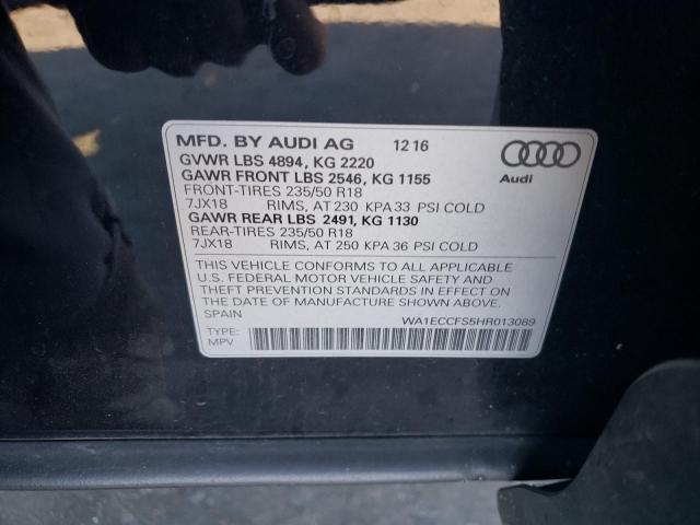 Photo 10 from auction – 2017 AUDI Q3 PREMIUM with VIN WA1ECCFS5HR013089