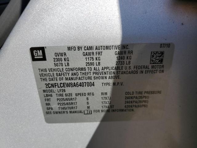 Photo 10 from auction – 2010 CHEVROLET EQUINOX LS with VIN 2CNFLCEW8A6407004
