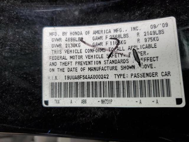Photo 10 from auction – 2010 ACURA TL with VIN 19UUA8F54AA000242