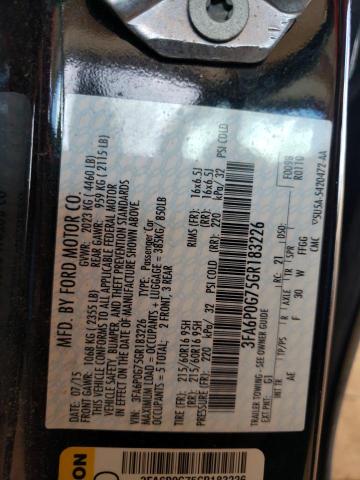 Photo 10 from auction – 2016 FORD FUSION with VIN 3FA6P0G75GR183226