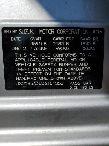 Photo 10 from auction – 2013 SUZUKI SX4 with VIN JS2YB5A36D6101250