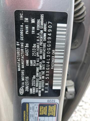 Photo 10 from auction – 2016 KIA OPTIMA EX with VIN 5XXGU4L30GG094907
