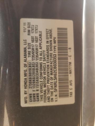 Photo 10 from auction – 2012 HONDA ODYSSEY EX with VIN 5FNRL5H62CB030353