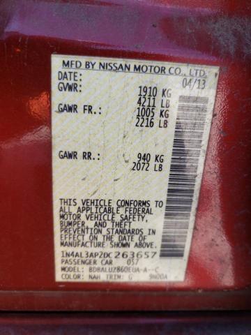 Photo 10 from auction – 2013 NISSAN ALTIMA 2.5 with VIN 1N4AL3AP2DC263657