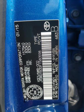 Photo 10 from auction – 2015 TOYOTA PRIUS C with VIN JTDKDTB30F1580598