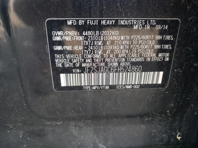 Photo 10 from auction – 2015 SUBARU FORESTER 2 with VIN JF2SJAGC6FH524860