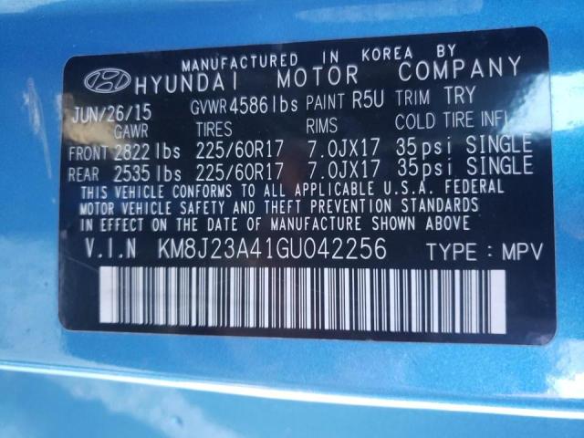 Photo 10 from auction – 2016 HYUNDAI TUCSON SE with VIN KM8J23A41GU042256