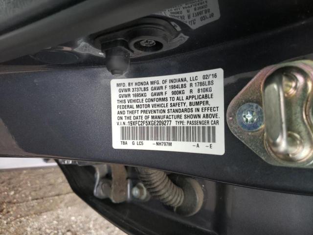 Photo 10 from auction – 2016 HONDA CIVIC LX with VIN 19XFC2F5XGE209277