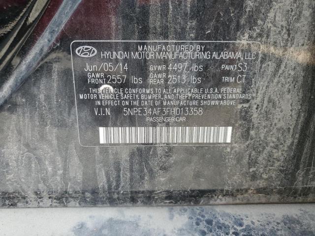 Photo 10 from auction – 2015 HYUNDAI SONATA SPO with VIN 5NPE34AF3FH013358