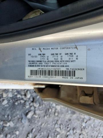 Photo 10 from auction – 2004 MAZDA MAZDA3 I with VIN JM1BK343341102501